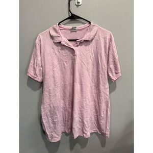 Vintage Chesterfield Womens Polo Shirt Medium Pink Cotton‎  Short Single stitch